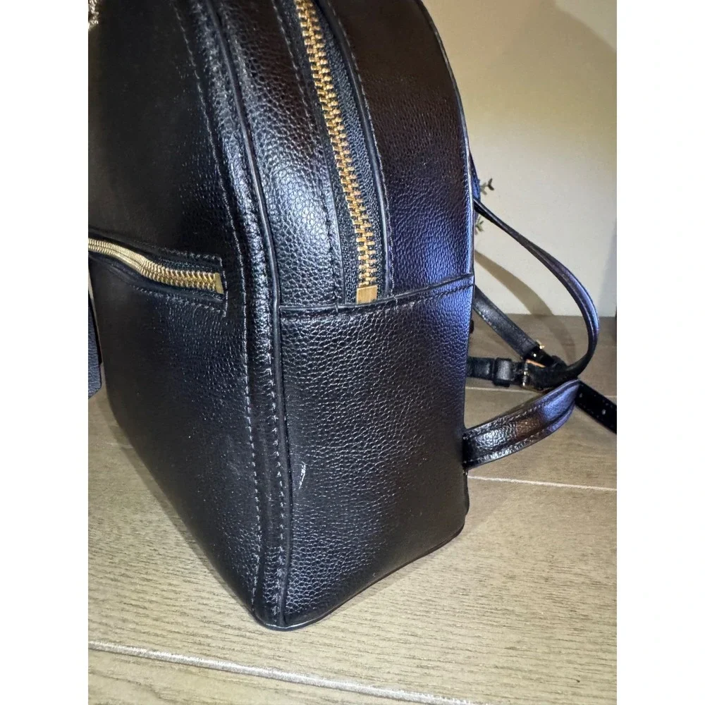 Kate Spade New York Black Pebbled Leather Mini Backpack Gold Hardware 2018